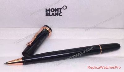 Copy Montblanc Heritage Collection Rouge et Noir Rollerball Pen Black Barrel